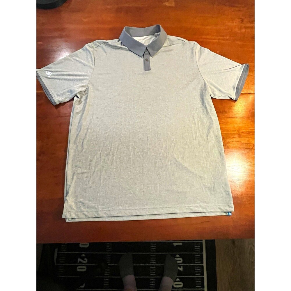 adidas Climachill Men’s Gray Solid Short Sleeve Polo XL Breathable Golf
